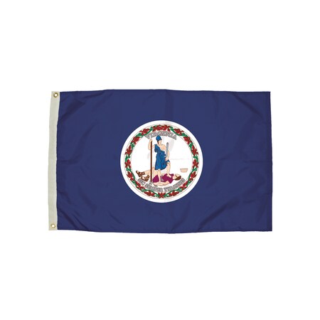 Flagzone Durawavez Nylon Outdoor Flag, Virginia, 3 Ft. x 5 Ft. 2452051